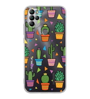 PrintiFy GM 21 Pro New Edition ile Uyumlu 1mm Slim Fit Water Color 4 Baskılı Silikon Şeffaf Kılıf