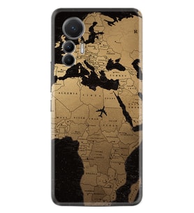 Xiaomi 12 Lite Kılıf Silikon Desen Özel Seri Map Planet 1656