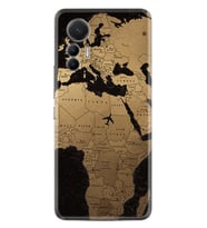 Xiaomi 12 Lite Kılıf Silikon Desen Özel Seri Map Planet 1656