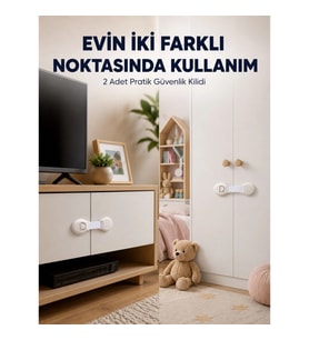Mey İthalat® 2'li Çocuk Güvenlik Kilidi Ev İçi Koruma Seti
