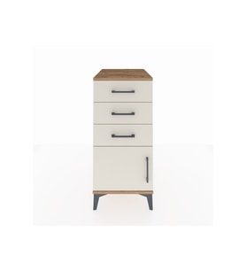 Kronos Komodin 3 Çekmeceli Tek Kapaklı 44x59x96 Çam-Aytaşı
