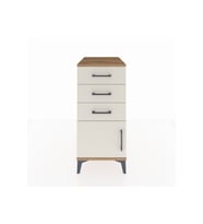Kronos Komodin 3 Çekmeceli Tek Kapaklı 44x59x96 Çam-Aytaşı