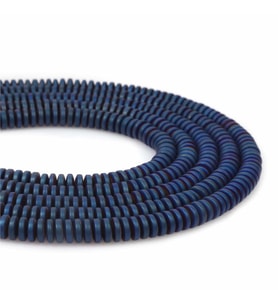 Hematit Taşı Rondela Kesim Mat Mavi 6x3mm Doğal Taş Dizi