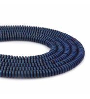 Hematit Taşı Rondela Kesim Mat Mavi 6x3mm Doğal Taş Dizi