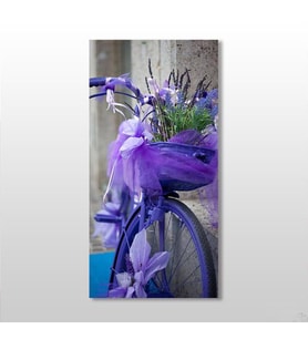 Mor Bisiklet Kanvas Tablo 50x75cm (Karışık)