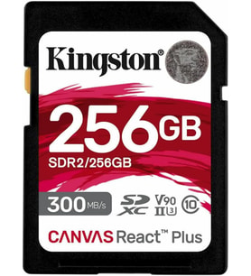 Kingston 256Gb Sdxc React Plus Uhs-Ii 300R/260W U3 V90 Full Hd/4K/8K