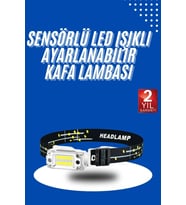 Kafa Lambası, Su Geçirmez Kafa Feneri 3 Mod Aydınlatma