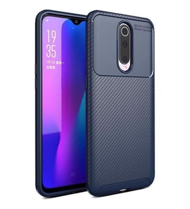 Oppo RX17 Pro Kılıf Esnek Soft Karbon Tasarım Legion Serisi (Lacivert)