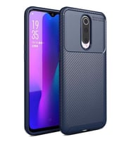 Oppo RX17 Pro Kılıf Esnek Soft Karbon Tasarım Legion Serisi (Lacivert)