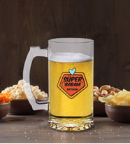 BK Gift Kişiye Özel İsimli Babalar Günü Tasarımlı Buzlu Cam Bira Bardağı 50cl-7 , Babaya Hediye , Babalar Günü Hediyesi