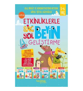 Etkinliklerle Sağ Beyin Sol Beyin Geliştirme (5-6 Yaş) 6’lı Set