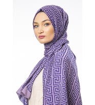 Jakar Dokuma Desen Jakarlı Modal Seri Şal Eşarp Askısı ile Birlikte 75x200 cm Li