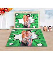 BK Gift Kişiye Özel Sevgililer Karikatürlü 1000 Parça Profesyonel Puzzle-85