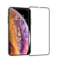 iPhone 11 Pro Max / XS Max Uyumlu Ön Koruma Temperli Cam Ekran Koruyucu (Siyah)