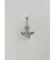 Melek Kanatlı Detaylı Göbek Piercing - Pg0125