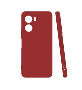 Vivo Y16 Kılıf Kamera Korumalı Silikon Rubber Arka Kapak (Kırmızı)