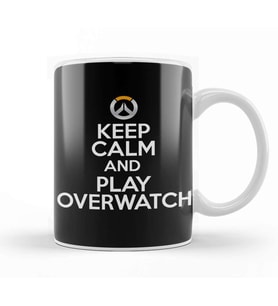 Keep Calm And Play Overwatch Kupa Bardak Porselen