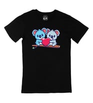 Koala Aşkı Siyah Tişört