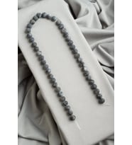 Larvakit Doğal Taş Mat Gri Küre Kesim 8mm Dizi [AB+]