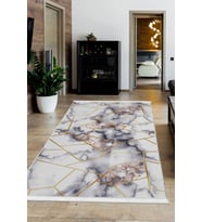 Dijidekor Halı Gold Kristal Yıkanabilir Saçaklı kare Kesme İnce Yolluk Kilim Salon Halısı Modelleri