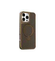 iPhone 16 Pro ile uyumlu Kılıf Karbon Fiber Görünümlü Magsafe ile uyumlu Stand olabilen Carbon (Standart)