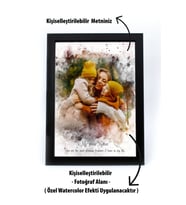 giftcrea Özelleştirilebilir Fotoğraf Çerçevesi ,Kişiye Özel Baskılı Fotoğraf Çerçevesi Renk Opsiyonlu (Siyah)