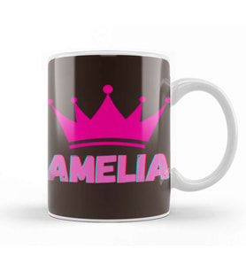 Amelia  Name personalized Custom   vintage Retro Rainbow Style Design Gift Baby Gift For Her Kupa Bardak Porselen