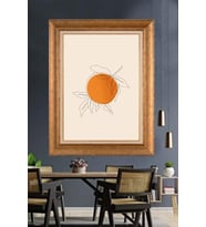 Altın Varaklı  Çerçeveli Paspartulu Tablo ndd869 (Gold)