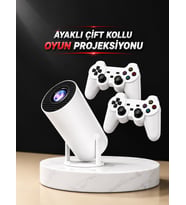 Projeksiyon Cihazı Video Oyun Konsolu Projektör Taşınabilir Ayaklı Çift Kollu 4K Çözünürlüklü