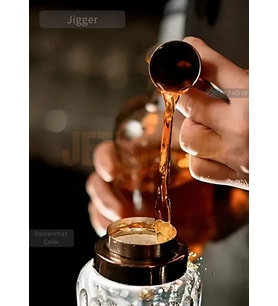 Jigger Çift Taraflı Bar Ölçeği Paslanmaz Kokteyl Ölçeği Barmen Ölçü Kabı Çelik 20/40 cc