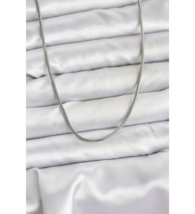316L Çelik Zincir Gümüş Renk 60 cm Yılan Zincir Kadın Kolye - TJ-BKO10681