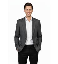 Erkek Tek Spor Ceket Çift Yırtmaçlı BGL-ST04982 (Füme)