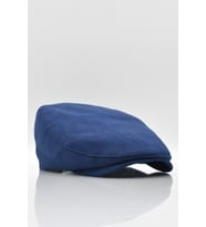 Erkek Düz Pamuklu Lacivert Flat Cap Kasket