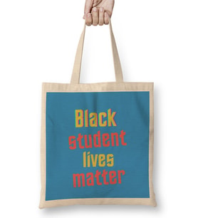 Black Student Lives Matter Bez Çanta Uzun Saplı