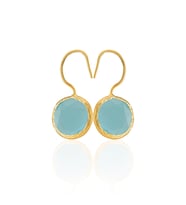 Kadir Jewellery 22 Ayar Altın Kaplama Kadın Taşlı Küpe -El İşçiliği Ve Hipoalerjenik Küpe -E01