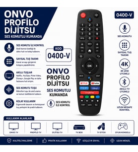 0400-V Onvo Profilo Dijitsu TV Kumandası