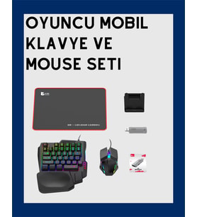 Android Uyumlu Klavye Mouse Oyun Seti – Gecikmesiz Bağlantı, Tak-Çalıştır Özellikli