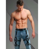 Mulvxbrf Brf02 Erkek  Deri Bacak Harness, Bacak Aksesuar, Kot Aksesuar, Partywear - Brfm201 (Mulvix)