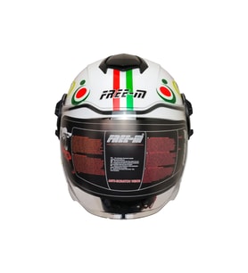 Motosiklet Kadın Yarım Kask Double Güneş Vizörlü Sertifikalı Abs Material Spring