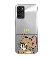 Oppo A16 / A55 Uyumlu Tom ve Jerry Tasarımlı Şeffaf Telefon Kılıfı