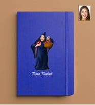Kişiye Özel Kadın Model 13x21 Mavi Defter-32