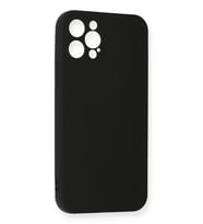 Pilelistore   iPhone 12 Pro Max Kılıf Nano içi Kadife Silikon - Siyah