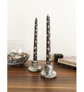 MARBLE 2'Lİ ŞAMDAN SETİ