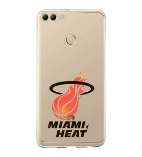 Huawei Y9 2018 Uyumlu Kapak Miami Heat Tasarımlı Şeffaf Silikon Kılıf