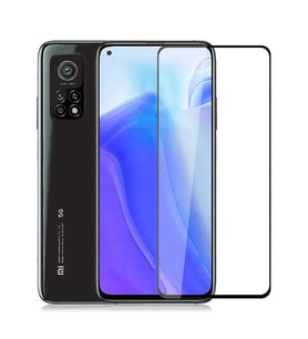 Xiaomi Mi 10T Pro 5G Kenarları Kırılmaya Dayanıklı Cam Ekran Film Siyah