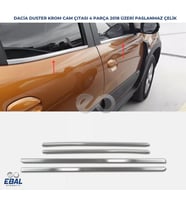 Dacia Duster Krom Cam Çıtası 4 Kapı 2018-2024 Paslanmaz Çelik