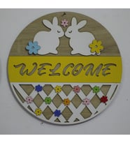 Tavşanlı Kapı süsü 30 cm (Toptan fiyatı Farklıdır) (Sarı)