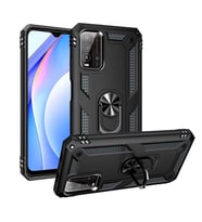 Xiaomi Poco M3 Kılıf Yüzüklü Zırh Tank Vega (Siyah)