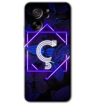 Xiaomi Mi 13T Pro Kılıf HD Desen Baskılı Arka Kapak - Dark Neon Yaprak Ç Harfi