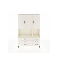 Arges Gardrop 6 Raflı 6 Çekmeceli 3 Kapaklı 132x30x195 Aytaşı-Aytaşı
